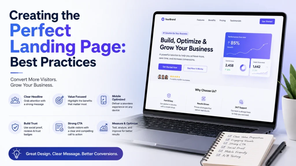 create perfect landing page